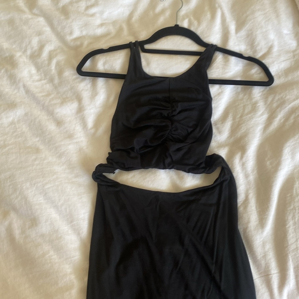 Tiger Mist Black Midi Dress Elegant Style